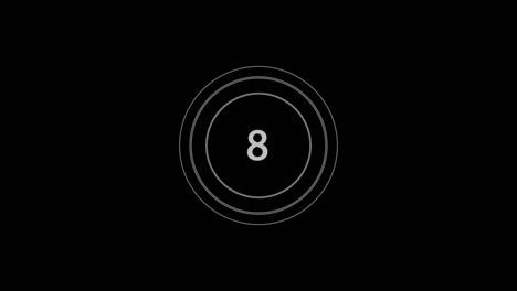 video animation of number eight for intro, transitions and titles.