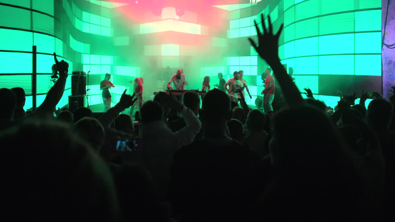 multitud de conciertos en un evento de música en vivo