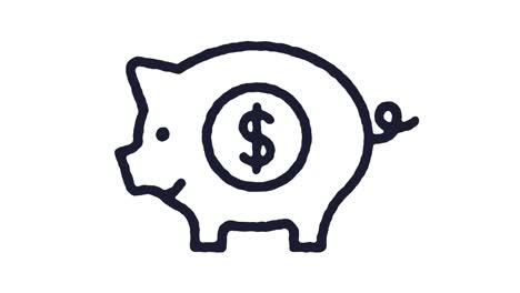 piggy bank-icon-animationsmaterial und alpha-kanal