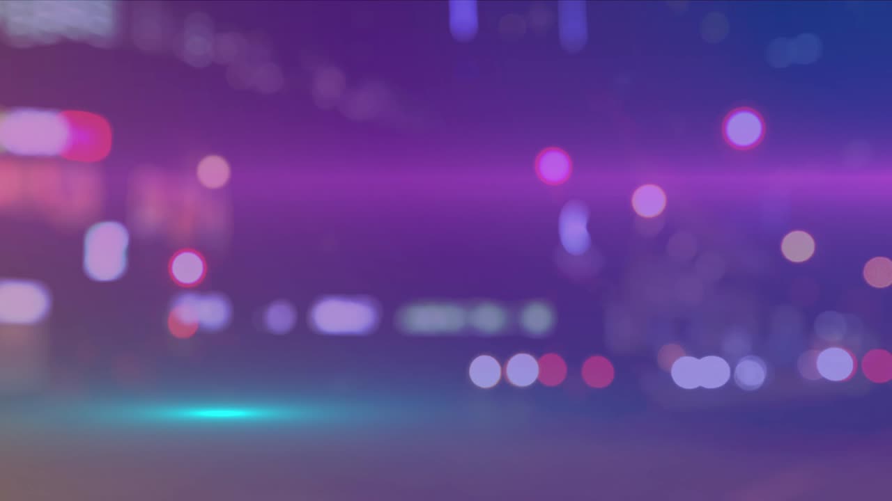 animation von blinkenden lichtern über einer autobahn