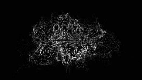 sphere of particles and with explosion effect. modern sci-fi elements consisting of points. big data visualization. technology wave. 3d rendering.