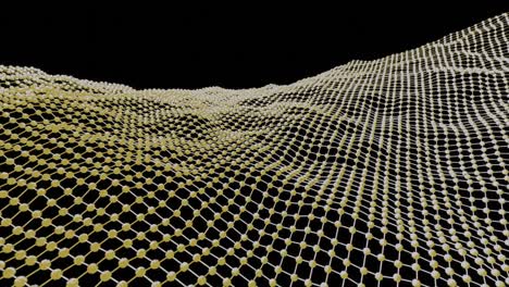 abstract 3d gold grid wave background