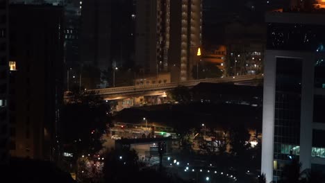 mumbai worli india dadar street from top birds eye view at night enpty roads city mumbai