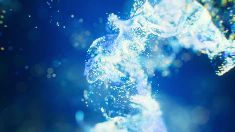 flowing wave particles background, 3d rendering.