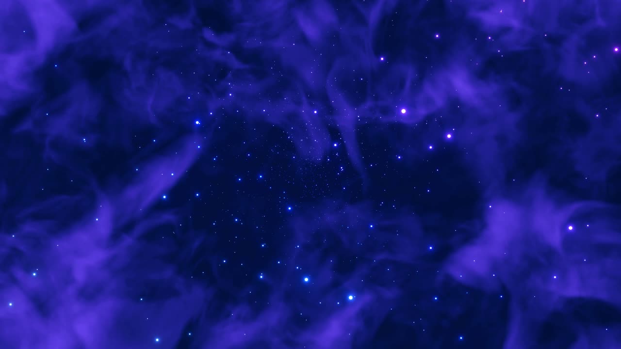 Seamless loop 4K animation of reverse flying through glowing nebula and stars. Spiral infinite galaxy outer space travel. Space, star field, night, sky, dust background
