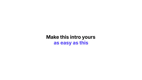 clean and creative intro