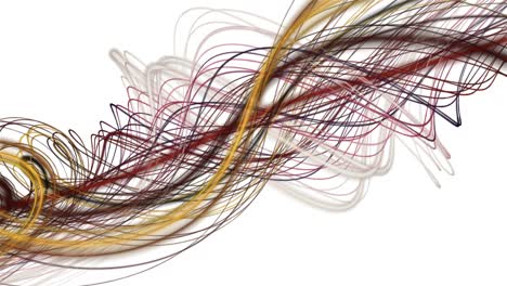 fantastica animazione con oggetto a onde a strisce al rallentatore, 4096x2304 loop 4k