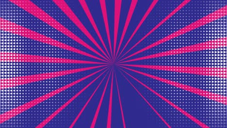 fondo de arte pop con puntos y líneas de velocidad.
