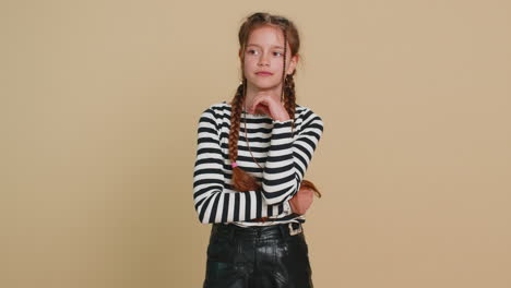 inspired child girl kid having good idea plan startup showing inspiration motivation eureka gesture