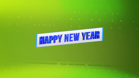 Modern-Happy-New-Year-text-on-green-dots-geometric-pattern
