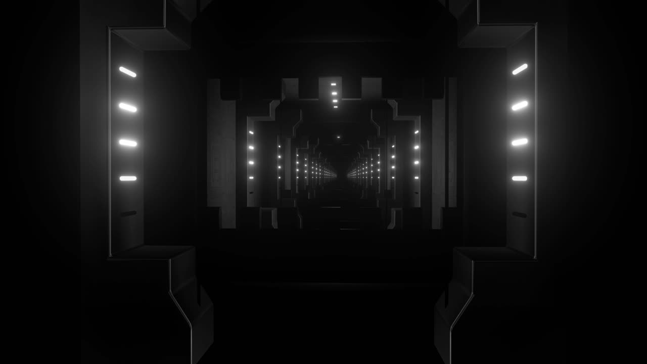 Futuristic Glowing Neon Tunnel