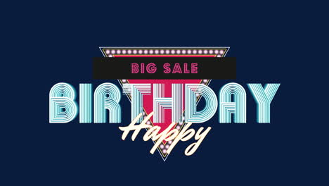 Happy-Birthday-and-Big-Sale-with-neon-triangle-in-80s-style