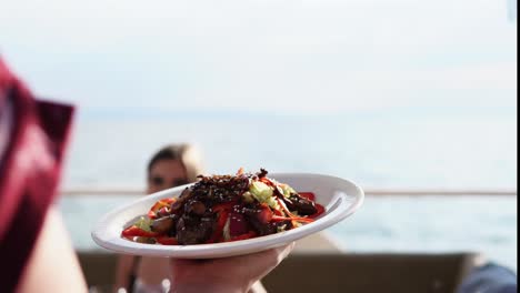 outdoor dining experience by the sea