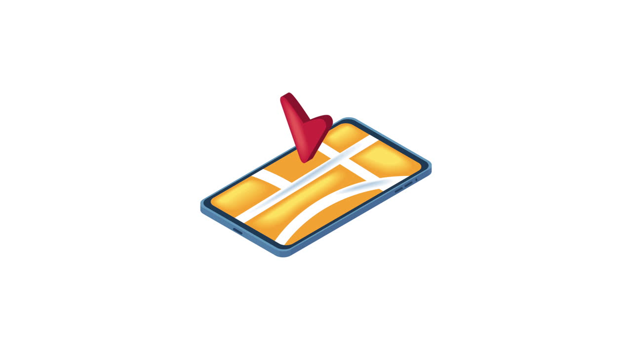 teléfono inteligente con mapa y pin de ubicación