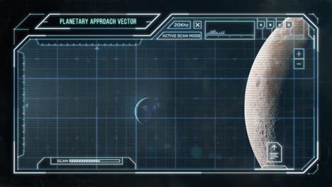 from the moon to the earth - futuristic computer hud