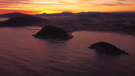 increíble vista aérea de la ciudad de san sebastián al norte de españa región del país vasco
