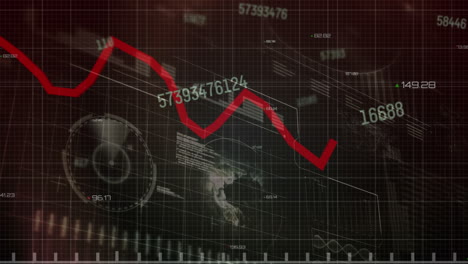 animación del procesamiento de datos sobre un fondo negro