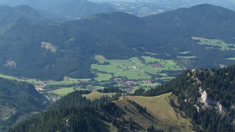 Panorama-shot-from-summit-of-Wendelstein,-Bavarian-Alps,-Germany