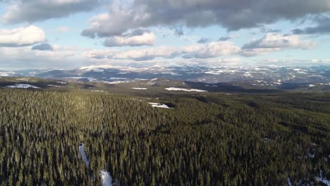 vista aérea del mágico paisaje invernal en un día soleado