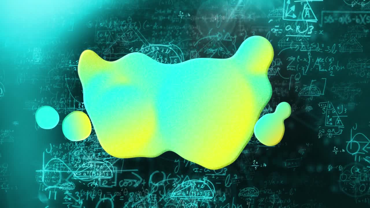 animación de una mancha brillante que se mueve sobre el procesamiento matemático de datos