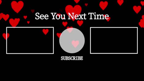 heart mark gradation particles end card ending screen motion graphics