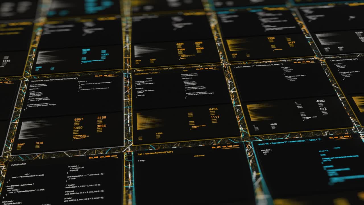 visualización de código de computadora abstracto