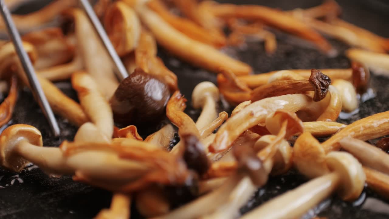 Frying Mushrooms in a Pan