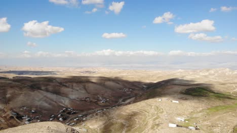 desert mountain landscape aerial view