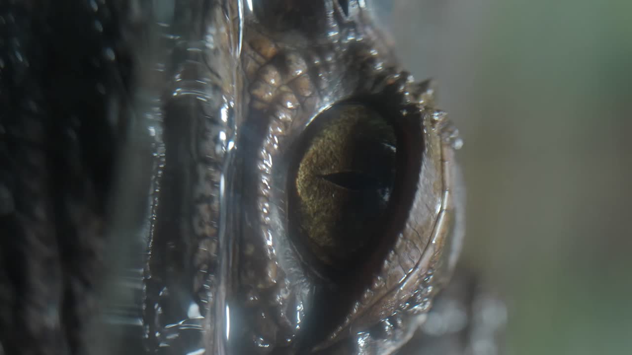 Close-up of a Crocodile's Eye