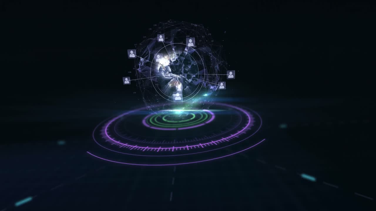 디지털로 생성된 지구와 커뮤니케이션 개념