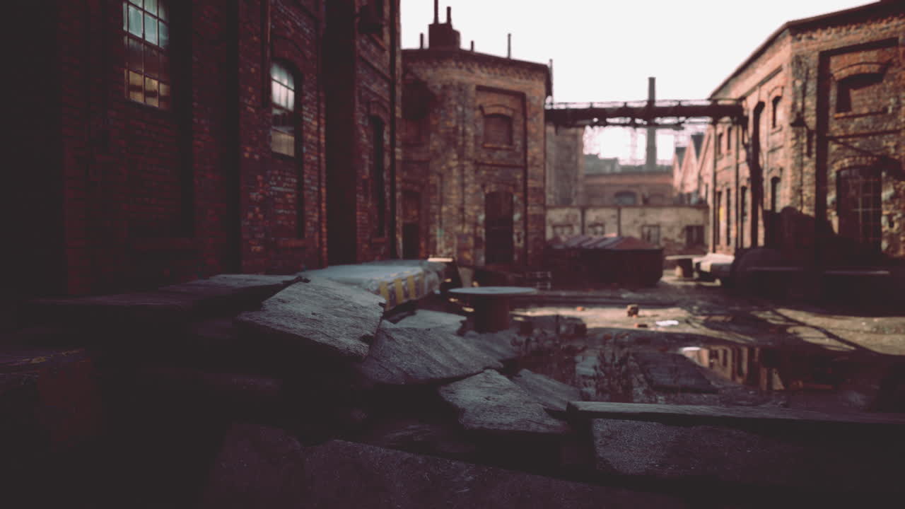 버려진 산업 공장 지역 그리고  ⁇ 은 하늘