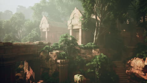 ancient temple ruins in the jungle