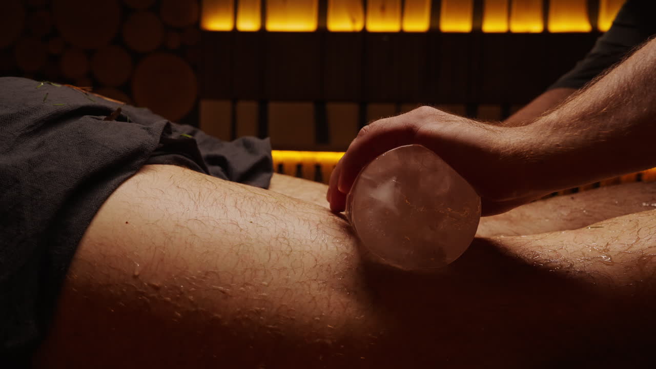 Ice Massage Therapy Session