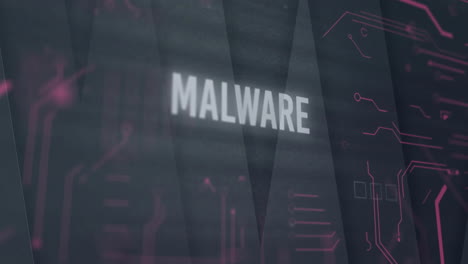 Malware-Textanimation-Mit-Binärcodierung-Auf-Dunklem-Hintergrund