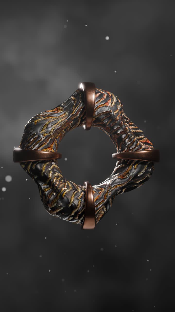 Abstract Metal Ring Sculpture