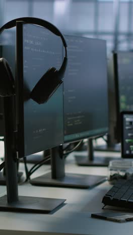 Vertical video AI programs used in server room to ensure optimal system performance