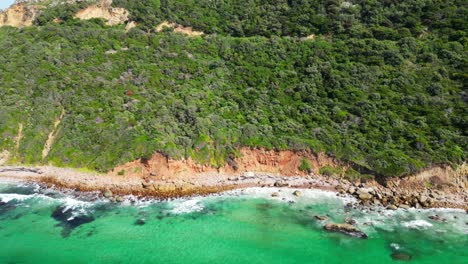 mountain side shoreline along the coast of south africa