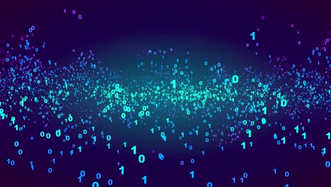 digitalization technology. digital transformation. binary code visualization.