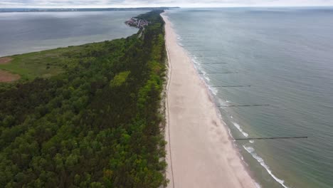 summer beach on peninsula hel in baltic sea, poland, europe