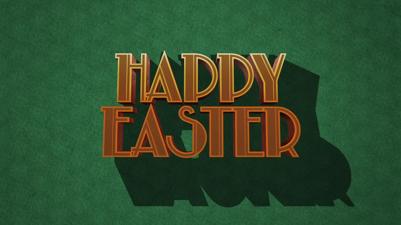 Testo 3D Buona Pasqua su sfondo verde