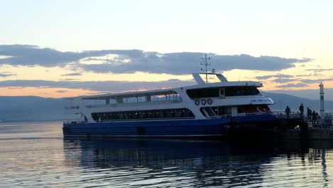 Ferry-And-People-Approaching-The-Ship-Pier