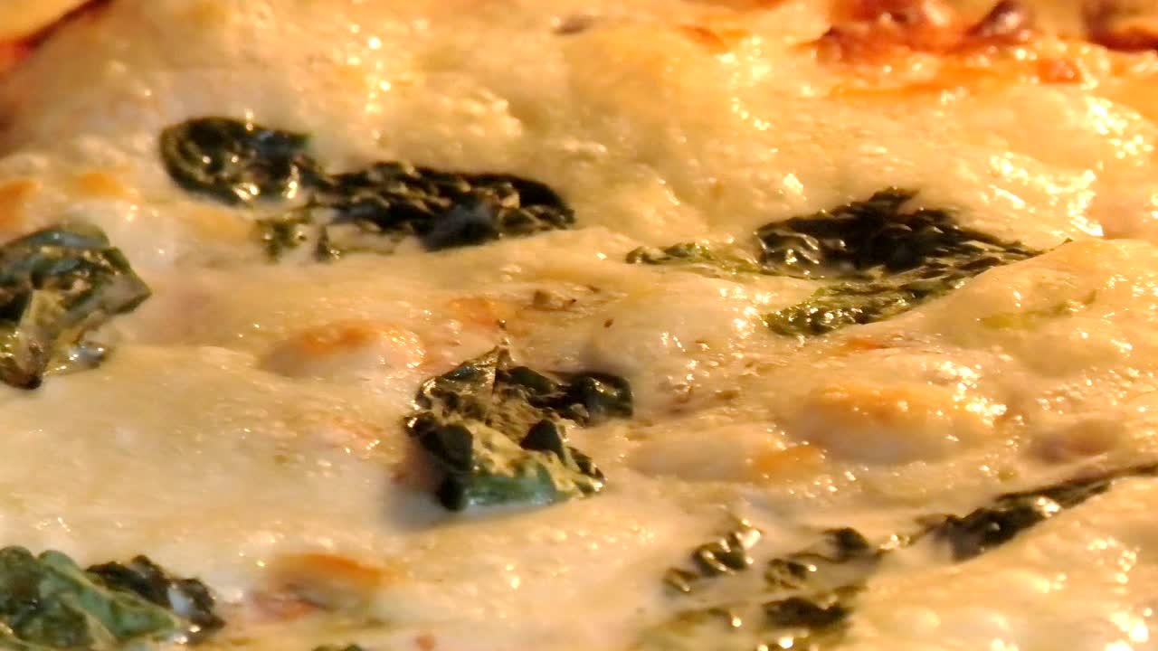 둥근 피자 요리 파노라마