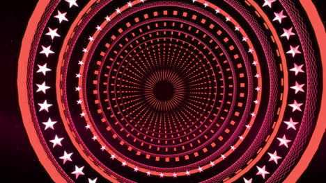 abstract rose coloured moving background in loop, futuristic circular tunnel style, for stage design, visual projection mapping, music video, tv show, editors and vjs for led screens or fashion show