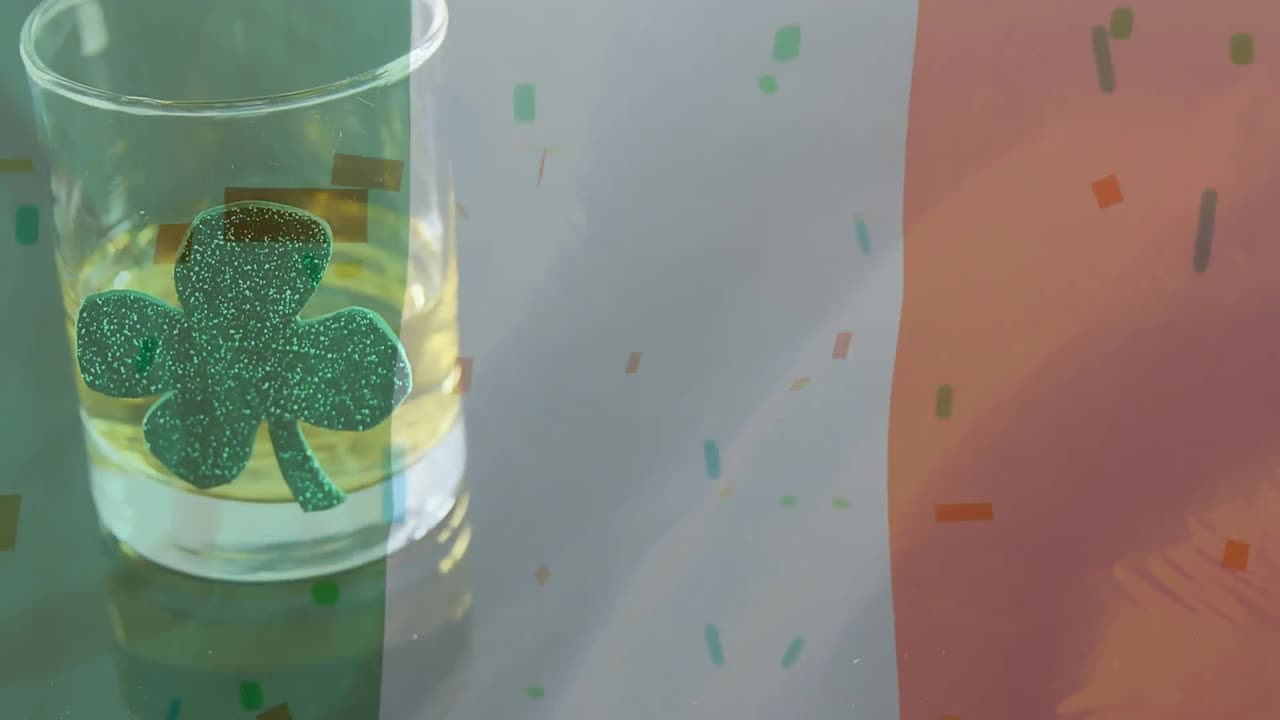 아일랜드  ⁇ 발을 배경으로 삼나무가 그려진 위스키 컵