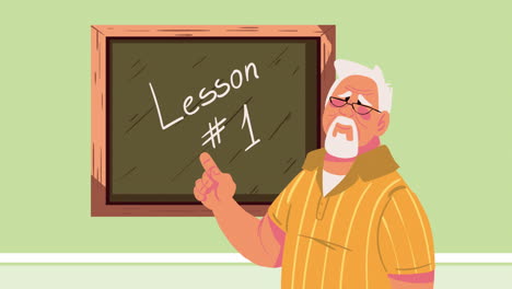 male teacher in class character