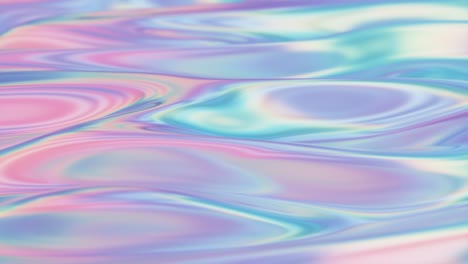 textura de tela ondulada 3d animada. fondo holográfico líquido. superficie ondulada lisa de tela de seda con ondulaciones y pliegues de tela. renderización 3d 4k, animación 3d de bucle sin costuras
