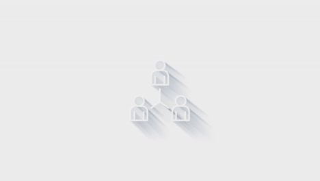 redes sociales diseño de íconos de sombra 3d aislados en fondo blanco. iconos web de esquema. gráficos en movimiento.