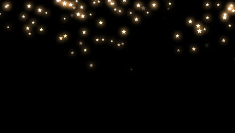 Gold-stars-falling-on-black-background