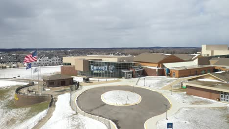 oxford high school in oxford, michigan drone video moving forward