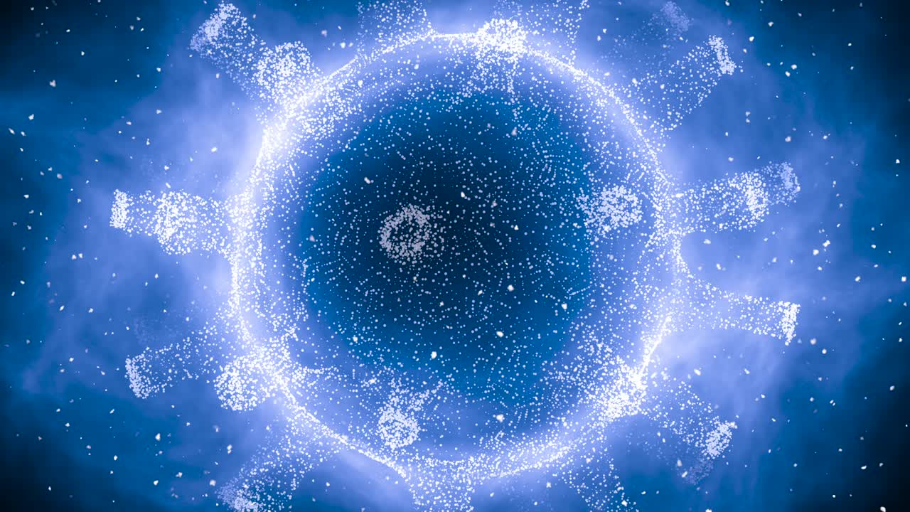 gráficos de movimiento abstractos - virus giratorio (bucle)